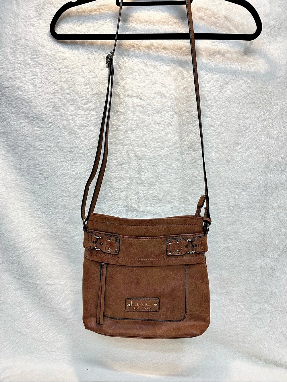 Nicole Miller Brown Crossbody Bag